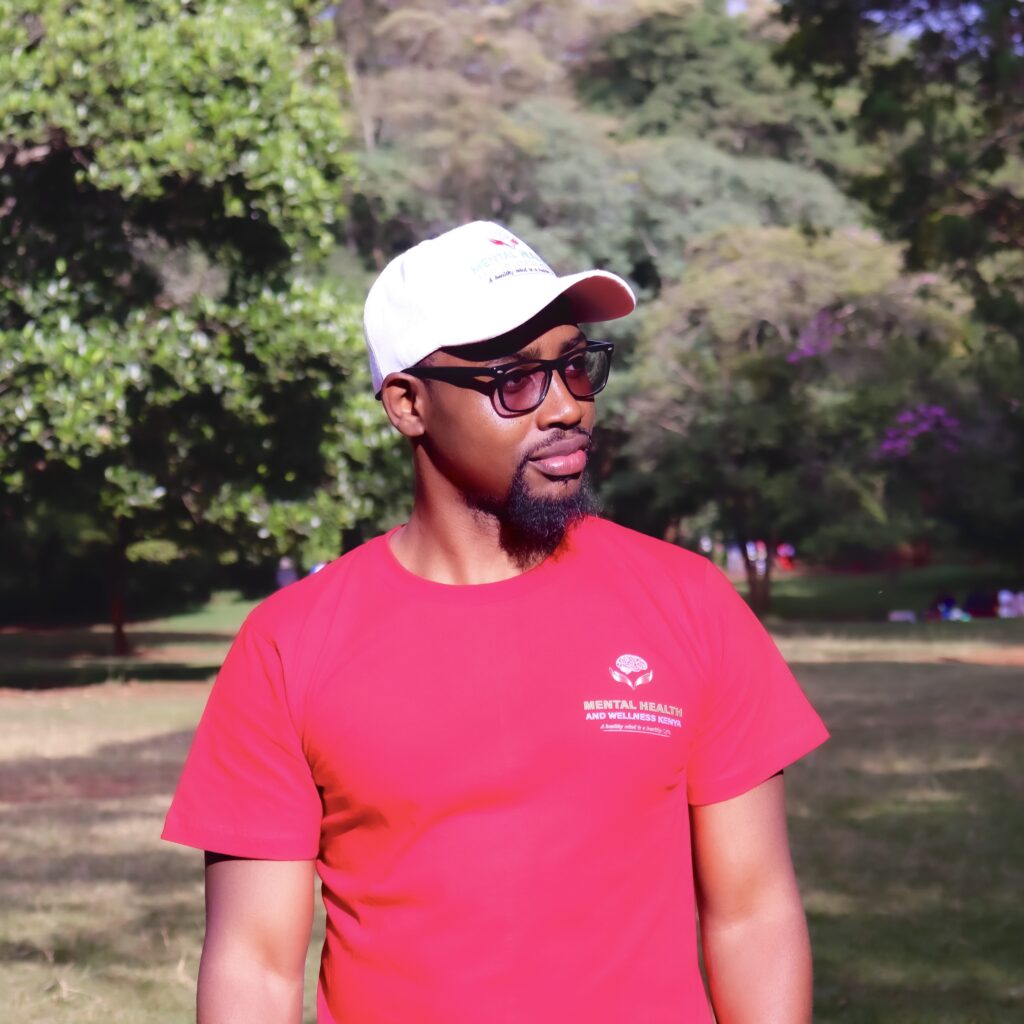 Photo of Bravin Yuri at Nairobi Arboretum for a Mental Health event